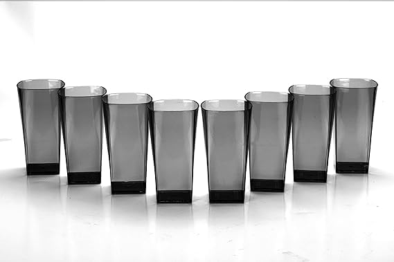OLMARTT Unbreakable Plastic Drinking Glasses Set of 6 - 10oz Clear Juice & Water Cups - Shatterproof BPA-Free for Kids, Parties, Picnics & Outdoor Use