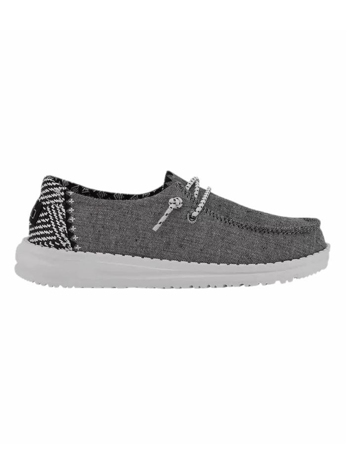 Hey Dude Youth Wendy Shoes - Comfortable Casual Sneakers for Boys & Girls | Breathable Fabric & Lightweight Design | Perfect for School, Playdates & Everyday Wear