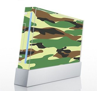 Nintendo Wii Console Skin - Green Camo Design | Protective Cover for Gaming, Parties & Home Entertainment