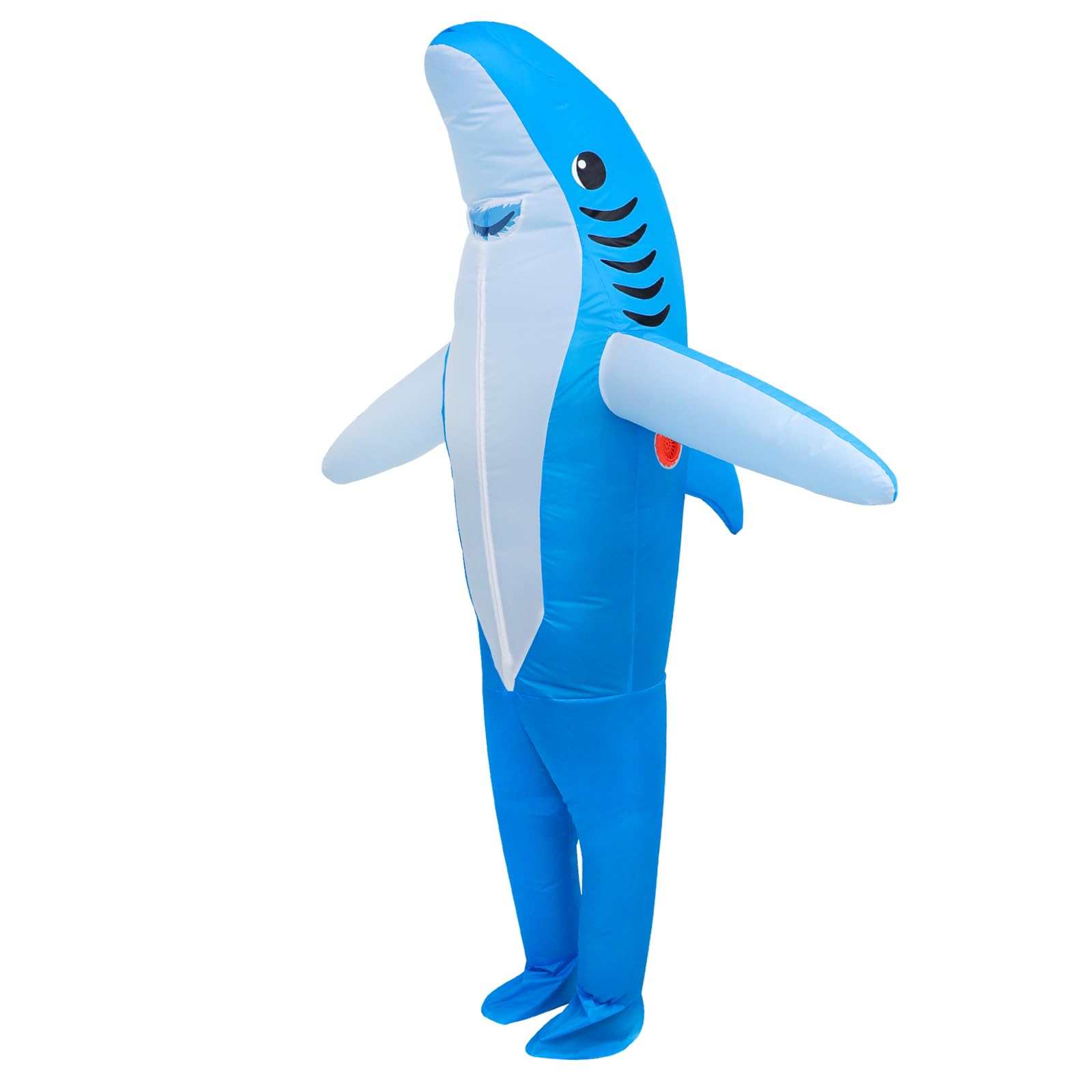Inflatable Shark Costume for Adults - Full Body Standing Shark Halloween Costume with Air Pump | Blow-Up Deluxe Cosplay Party Outfit for Halloween, Pool Parties & Themed Events