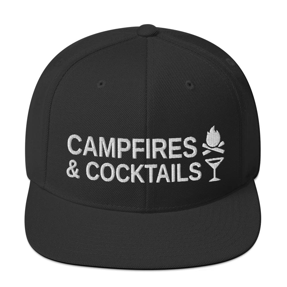 Camping Snapback Hats for Men - Stylish Outdoor Accessories & Novelty Gifts for Campers - Perfect for Hiking, Backpacking, and Campfire Gatherings