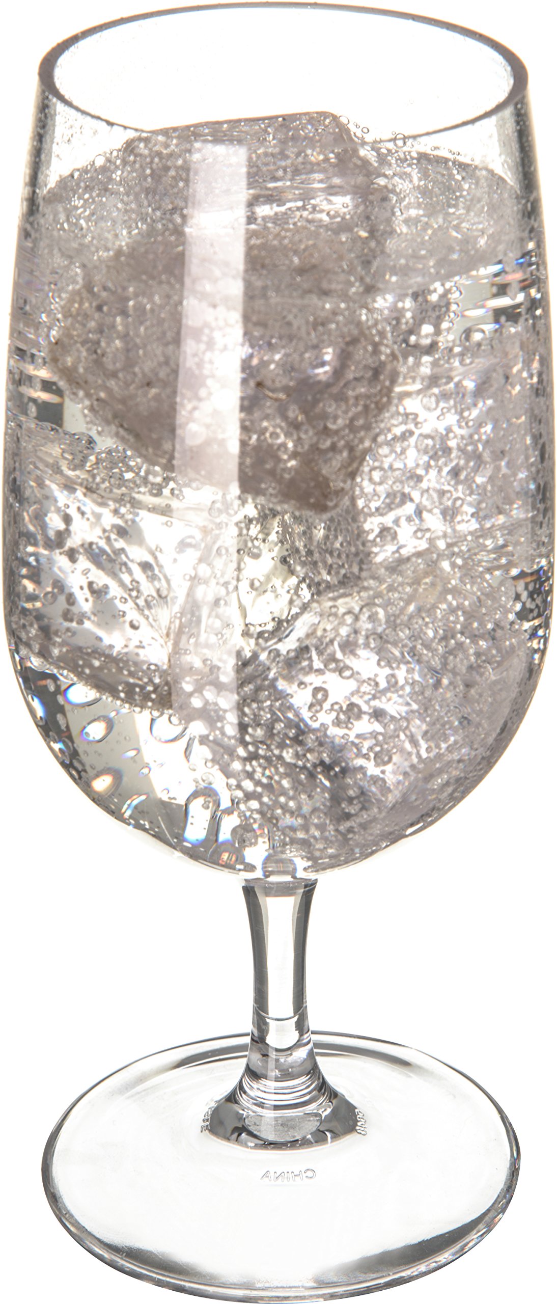 Carlisle Alibi 15 oz Clear Round Plastic Water Glasses for Restaurants, Catering & Kitchens - Durable Drinkware for Iced Tea, Juice & Beverages - Pack of 24