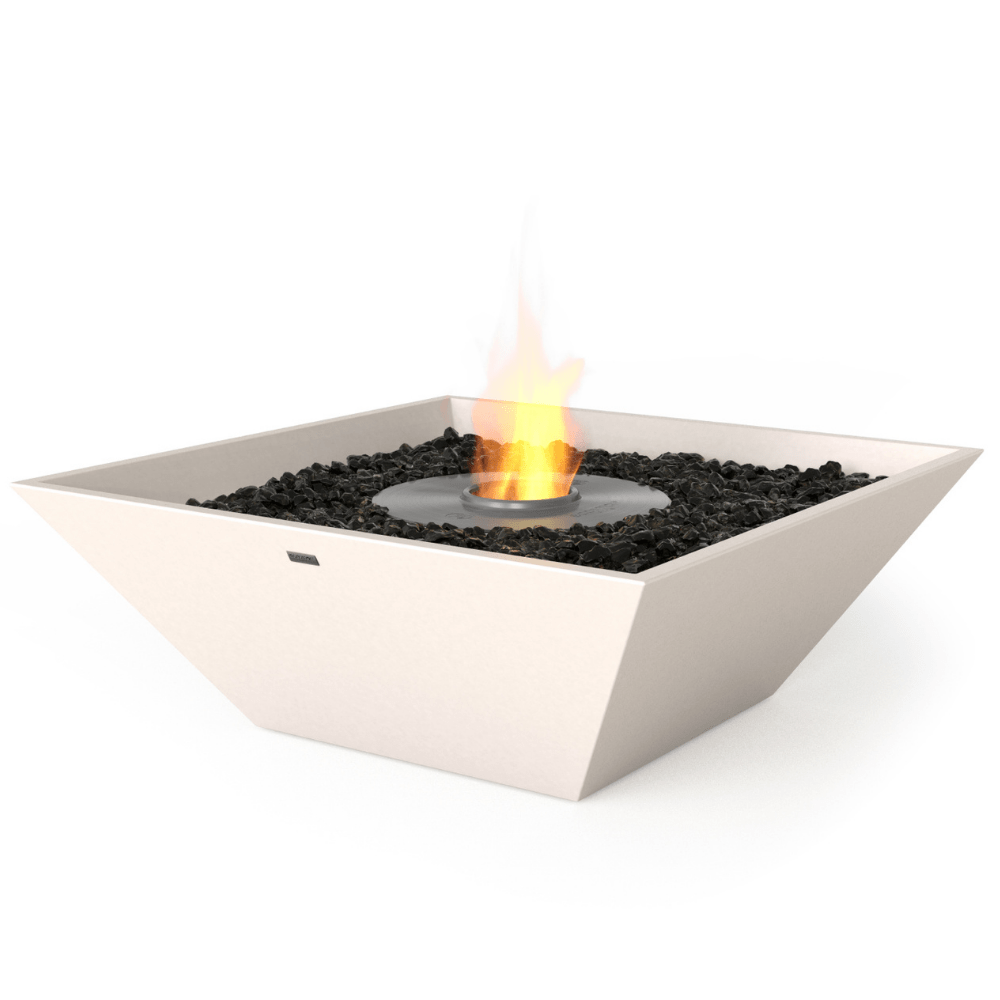 EcoSmart Fire Nova 850 33-Inch Square Concrete Ethanol Fire Bowl - Modern Outdoor Fire Pit for Patio, Garden, and Backyard Decor