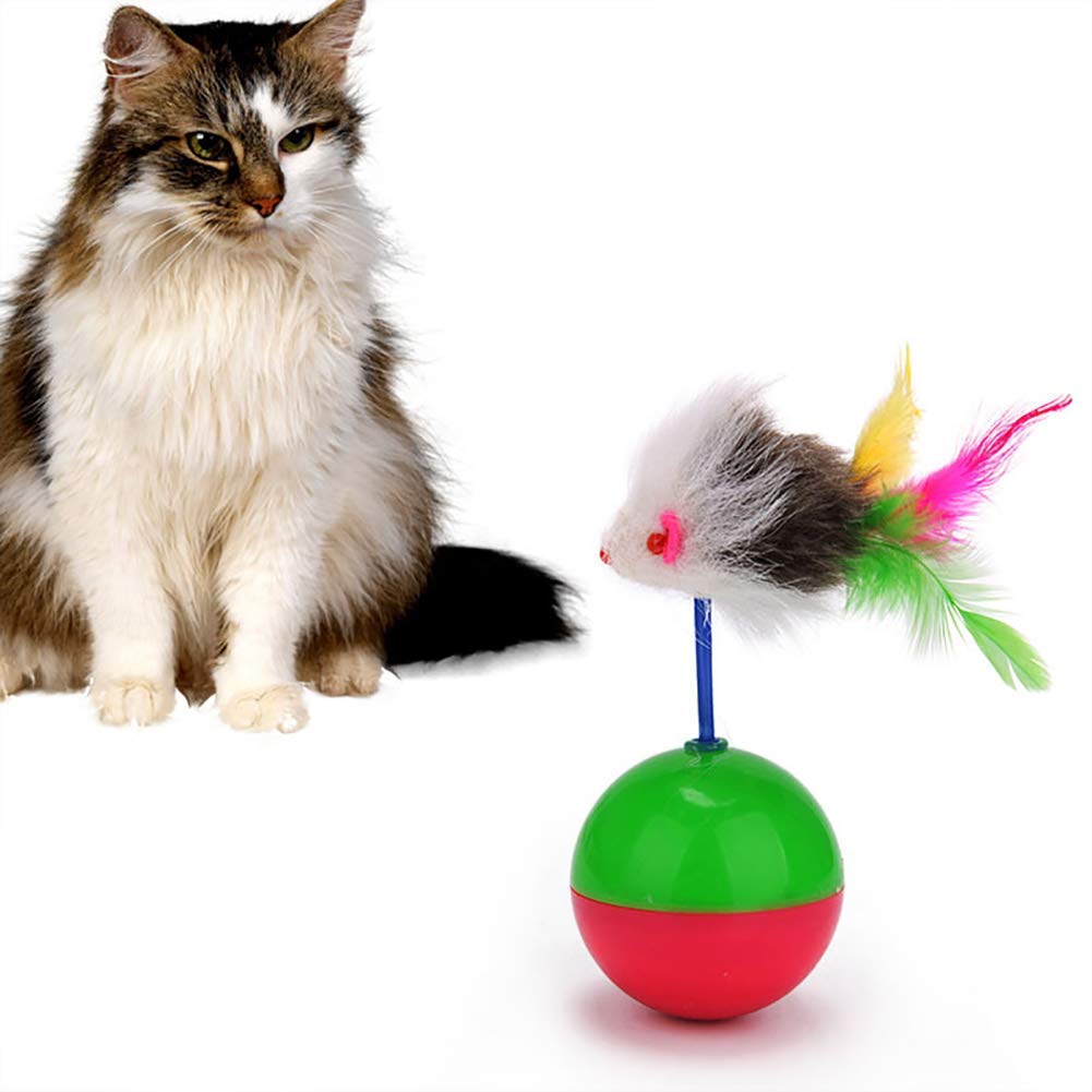 Funny Mini Mouse Cat Toy - Reusable Plastic Ball for Kitten Training & Play - Interactive Pet Gift (Random Color) - Perfect for Indoor Play, Exercise & Bonding with Your Cat