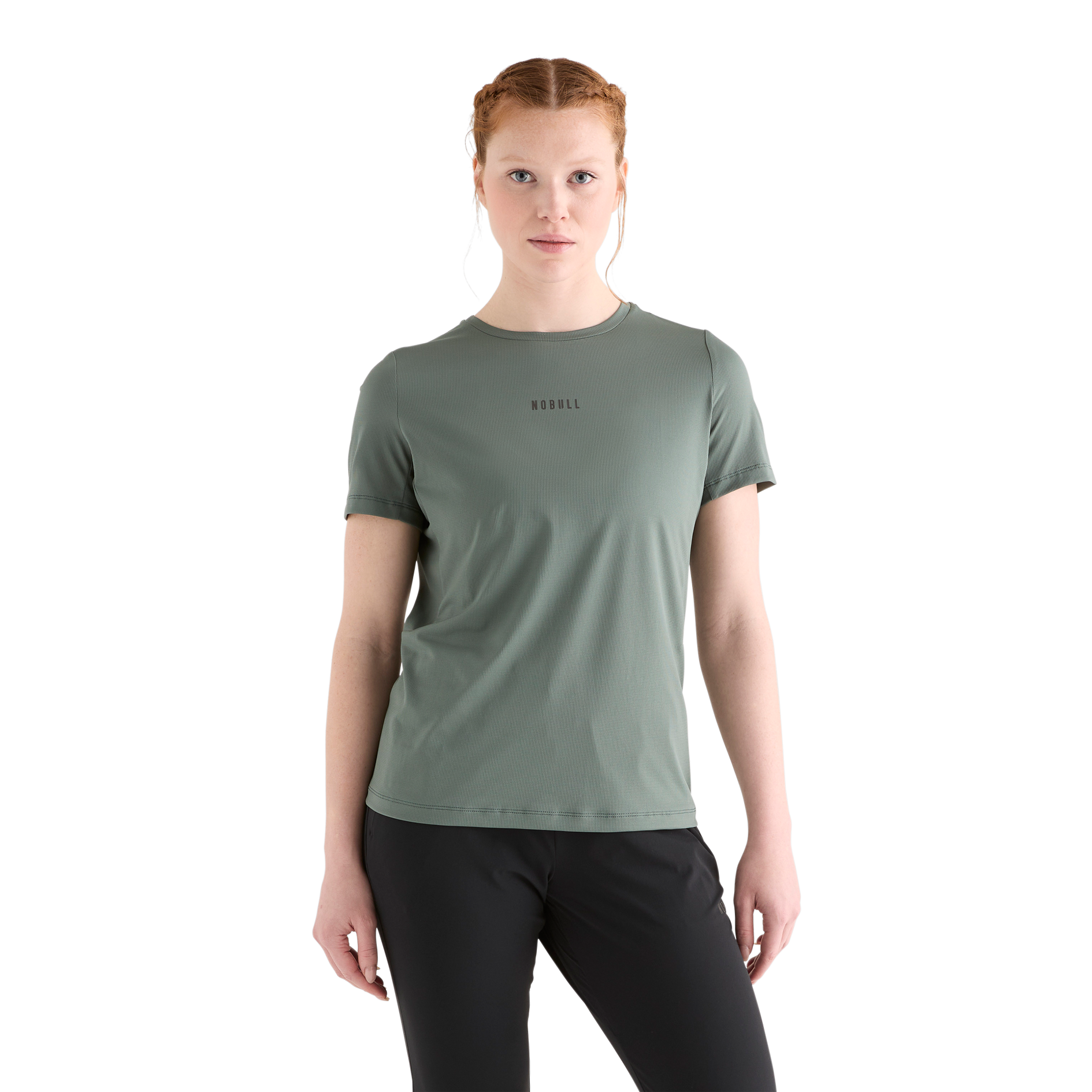 Deltapeak® Women's Micro Textured Tee - Soft & Breathable Short Sleeve Shirt for Casual Wear, Workout & Everyday Comfort