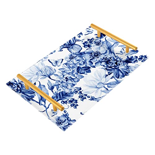 Blue and White Floral