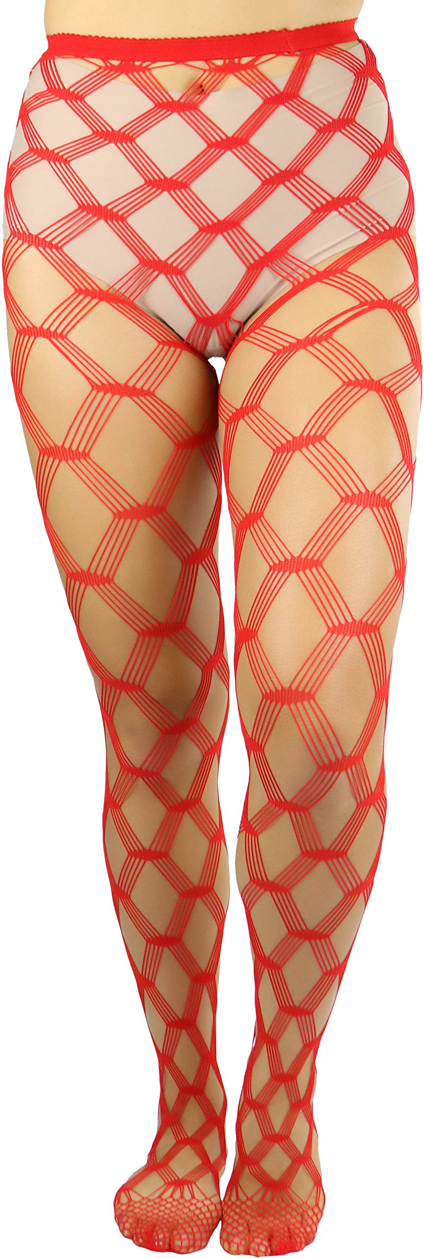 ToBeInStyle Women's Diamond Mesh Pantyhose - Sheer Tights with Stretch Comfort for Everyday Wear & Special Occasions