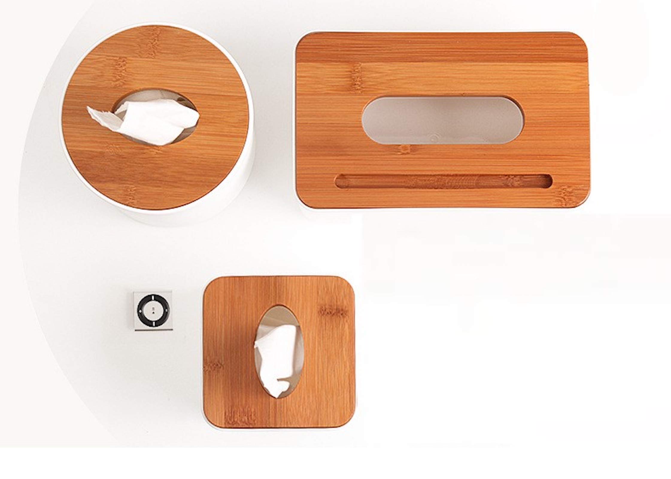 Modern Wooden Tissue Box Holder - Stylish Bathroom, Dining Table & Bedroom Storage Organizer - Decorative Napkin Box Cover for Home & Office (Cube Design) - Perfect for Living Room, Guest Bath & Kitchen Countertop Organization
