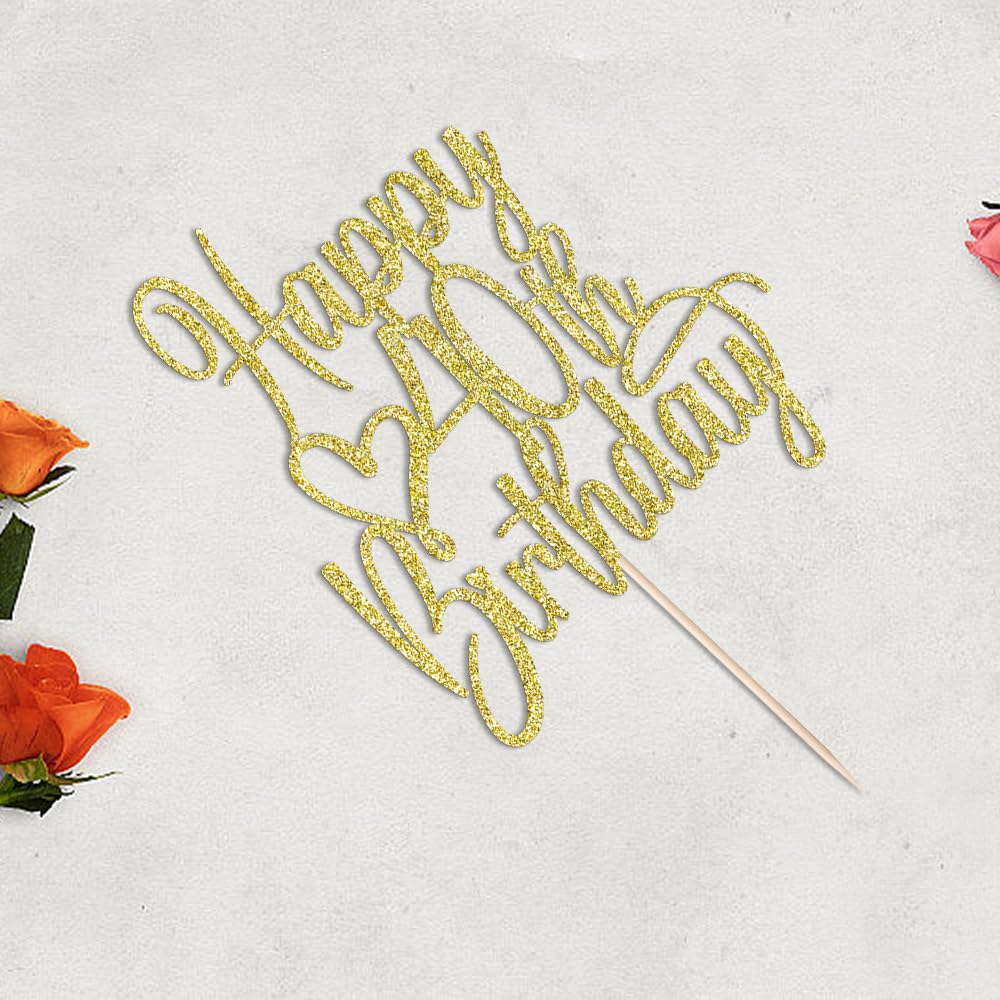 40th Birthday Cake Topper - Gold Glitter 'Cheers to 40 Years' & '40 & Fabulous' Cake Decoration for Anniversary Party | Perfect for 40th Birthday Cakes, Cupcakes, and Dessert Table Displays