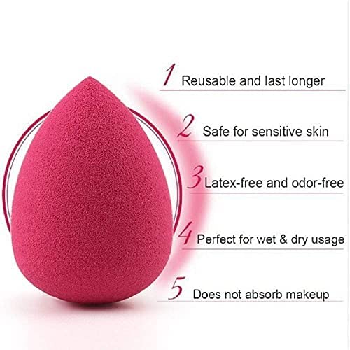 ENIVO 3-Piece Multicolor Makeup Sponge Set - Beauty Blender for Flawless Foundation, Concealer & Powder Application - Ideal for Women & Girls (Pack of 3) | Perfect for Daily Makeup, Travel & Professional Use