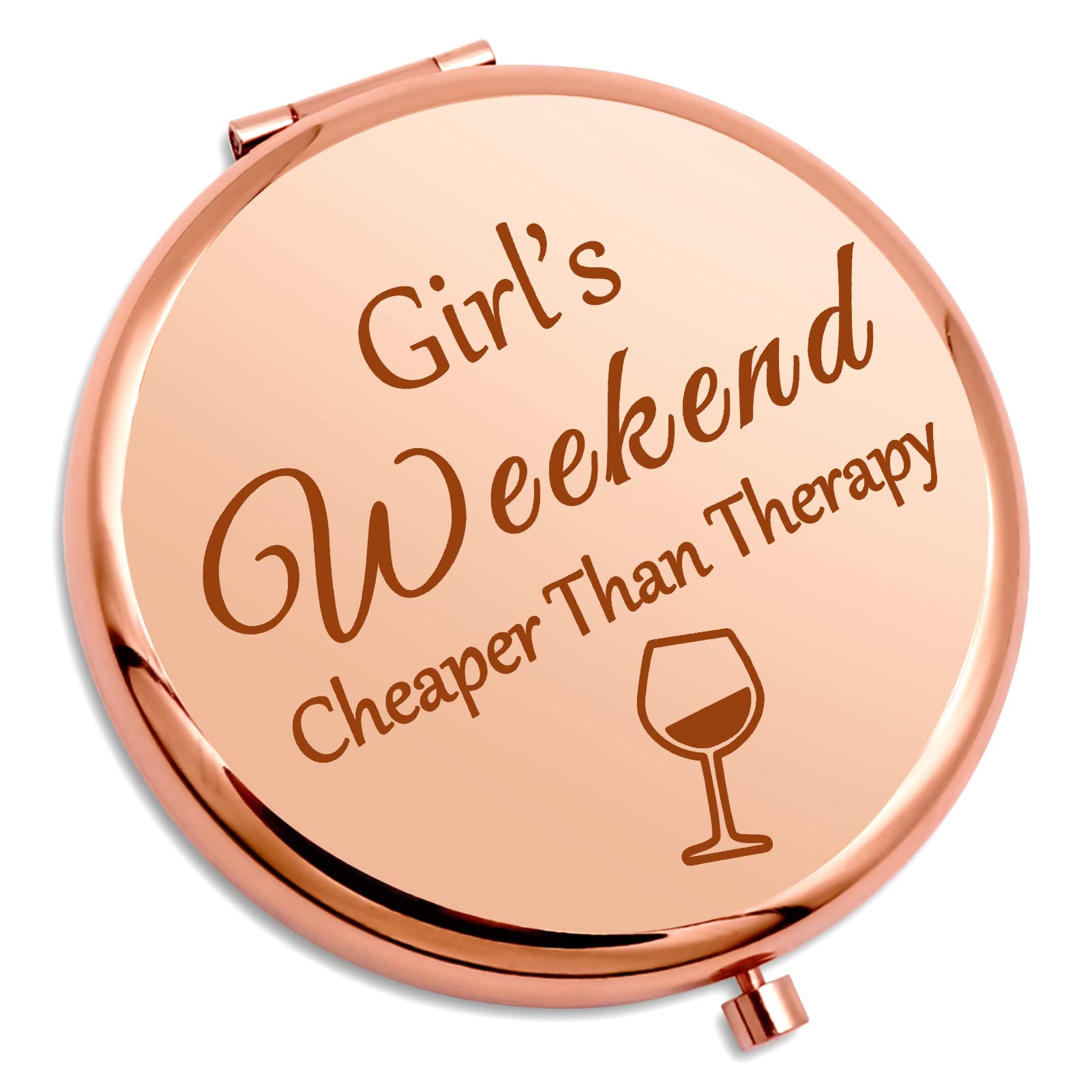 Compact Travel Makeup Mirror for Women & Girls - Perfect Gift for Weekend Getaways, Bachelorette Parties, Vacations & Best Friend Gifts | Portable Vanity Mirror for Teens, Sisters & Friends | Ideal for Travel, Hotels & Daily Use