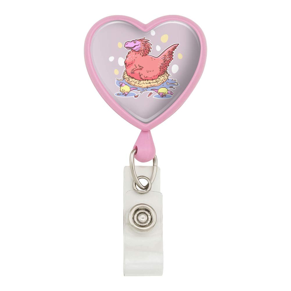 Feathered T-Rex Dinosaur Lanyard with Retractable ID Holder - Perfect for Work & Events