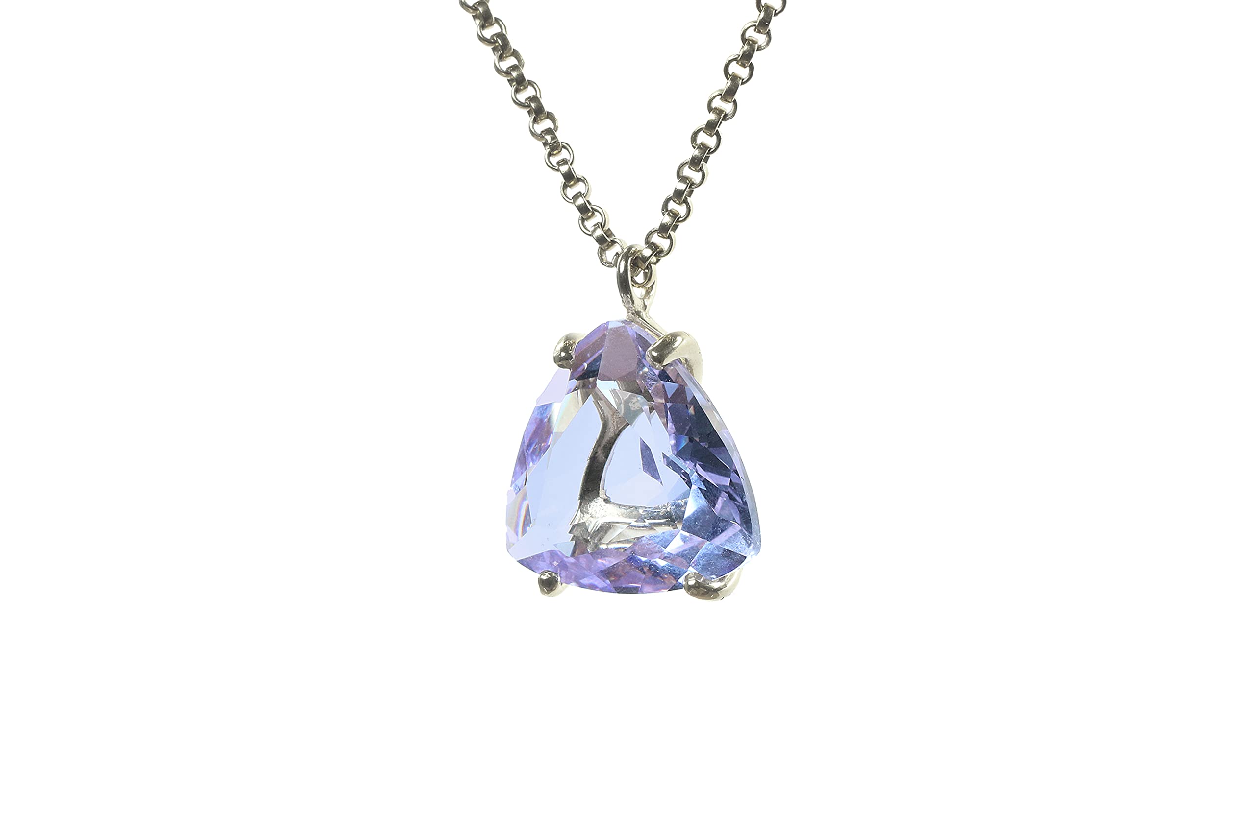 Tanzanite Anemone Necklace in Gold - Handmade Bridal Jewelry, Crystal Statement Pendant Necklace, December Birthstone Gift - Perfect for Weddings, Anniversaries & Special Occasions
