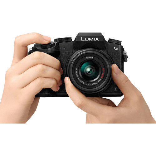 Refurbished Panasonic Lumix DMC-G7 Mirrorless Camera with 14-42mm Lens (Black) - Perfect for Vlogging, Travel Photography & YouTube Content Creation