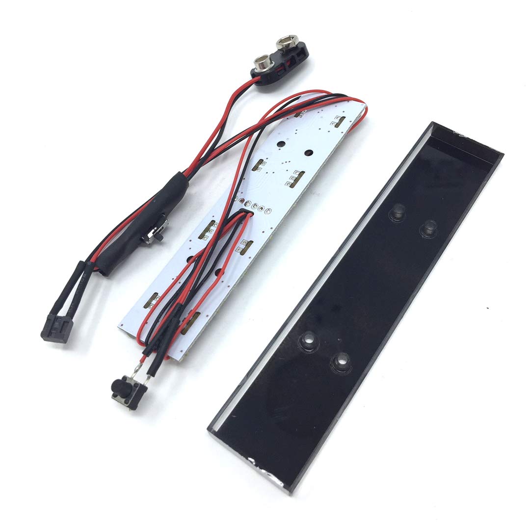 1/10 Scale Police Car Roof Top Light Bar Kit with 9 Flash Modes - Emergency Vehicle Strobe Lights for RC Cars, Model Vehicles & DIY Projects