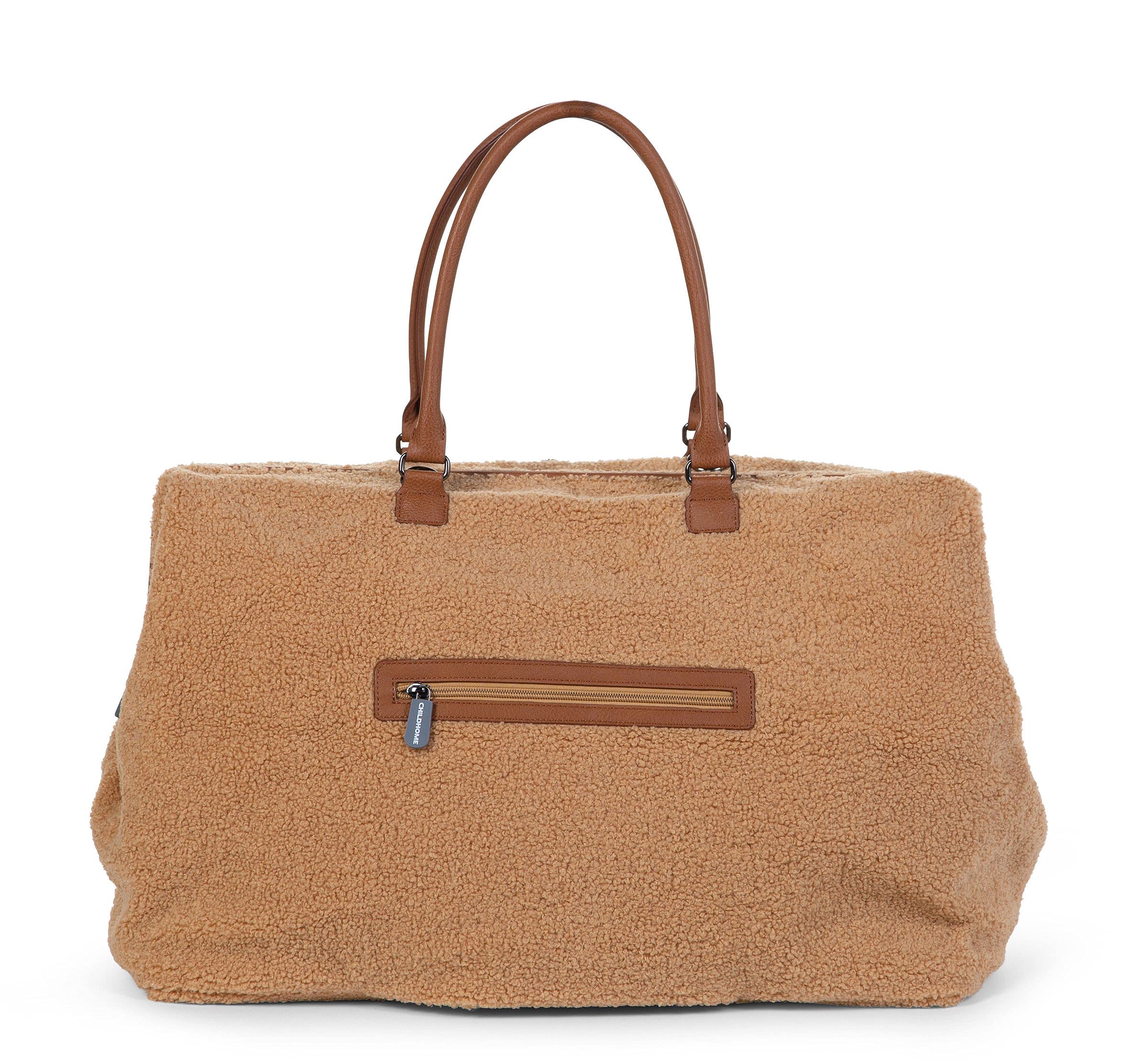 Premium Large Baby Diaper Bag - Spacious Mommy Hospital & Travel Tote - Must-Have Pregnancy Essentials for New Moms (Teddy Brown) | Perfect for Hospital Visits, Daycare Trips & Family Outings