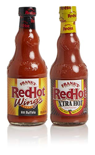 Frank's RedHot Buffalo & Xtra Hot Sauce Variety Pack - 2 Bottles (12oz Each) - Perfect for Wings, Pizza, Nachos & Game Day Snacks