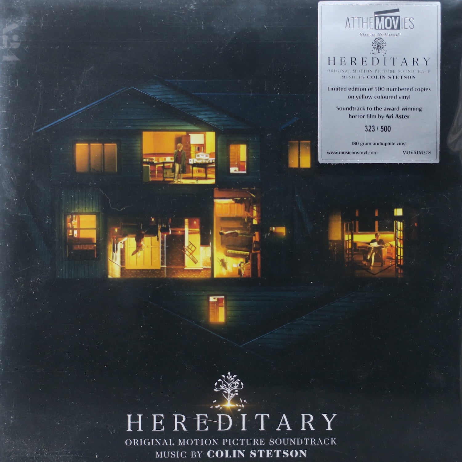 HEREDITARY Movie Soundtrack by Colin Stetson - Limited Edition 180g Yellow Vinyl 2LP Record - Perfect for Horror Film Collectors & Vinyl Enthusiasts