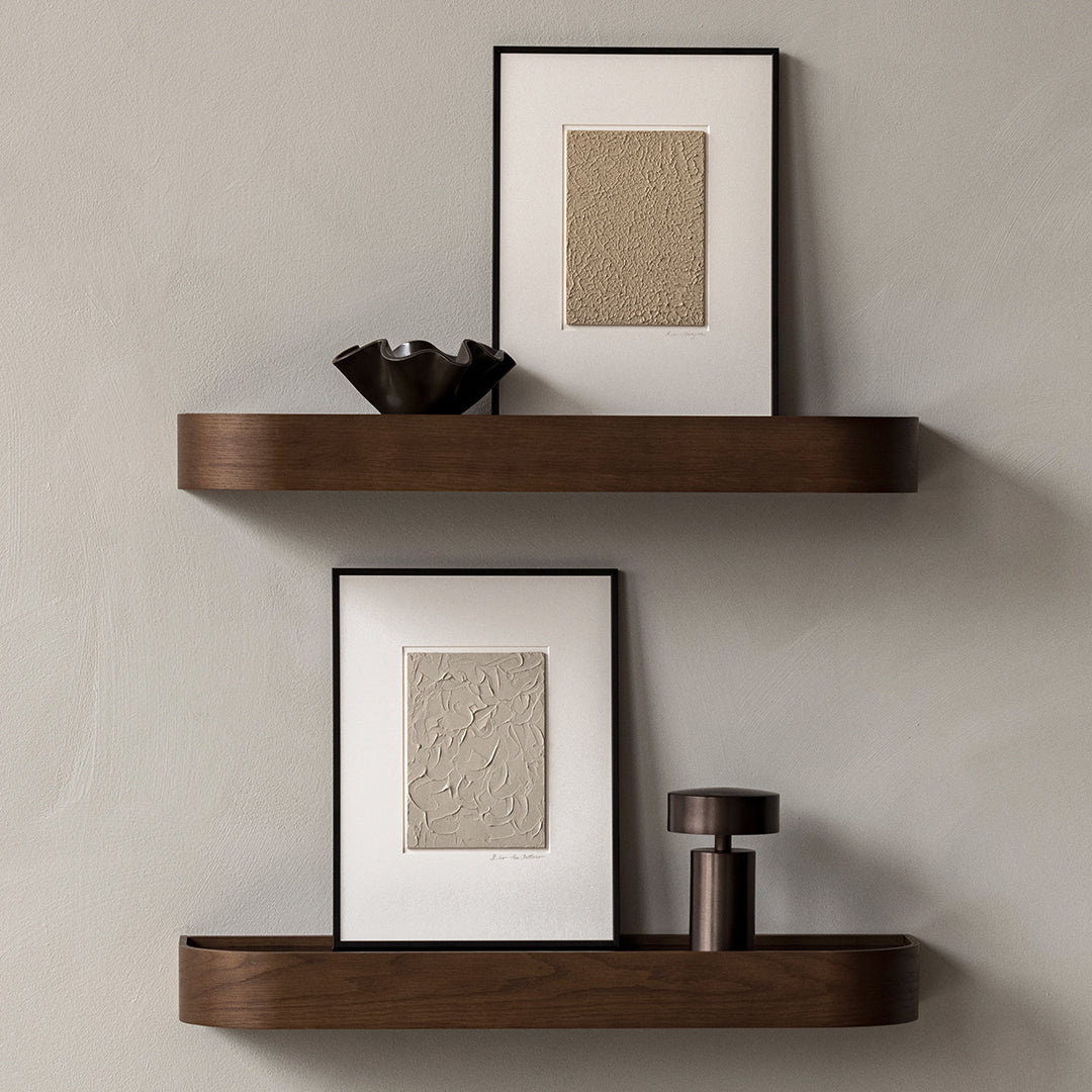 Nina Bruun Epoch Shelf Menu - Modern Scandinavian Wooden Wall Shelf for Home & Office Decor - Perfect for Living Room, Bedroom, or Workspace Organization