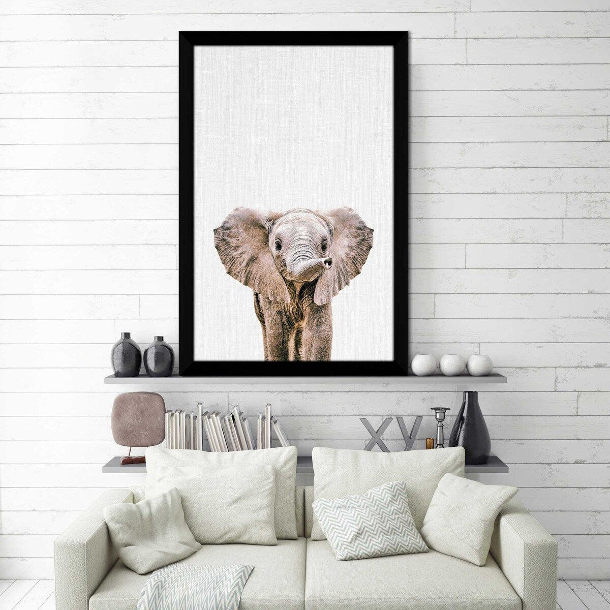 Tai Prints Baby Elephant Acrylic Print - Vibrant Wall Art for Nursery, Kids Room & Home Decor