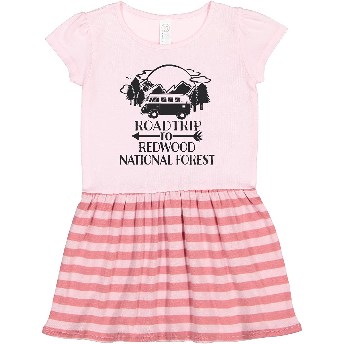 Inktastic Road Trip to Redwood National Forest Toddler Dress - Cute Travel Outfit for Girls, National Park Vacation Clothing, Toddler Adventure Wear for Hiking & Family Trips