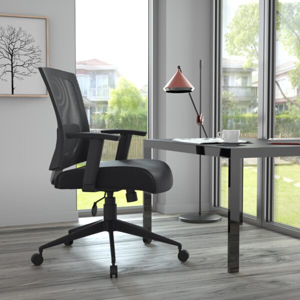 Ergonomic Mesh Office Chair with Lumbar Support - Boss B6706 High Back Executive Chair for Home & Office, Perfect for Long Hours of Work or Gaming