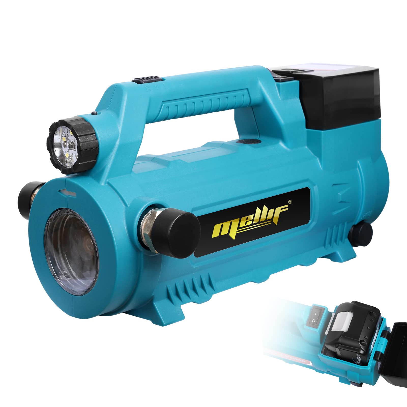 Mellif 18V Cordless Transfer Pump - Compatible with Makita 18V Battery, Portable Self-Priming Electric Water Pump for Garden, Hot Tub, Pool, Aquarium, Tank & Pond | Tool Only | Ideal for Water Transfer, Drainage & Irrigation