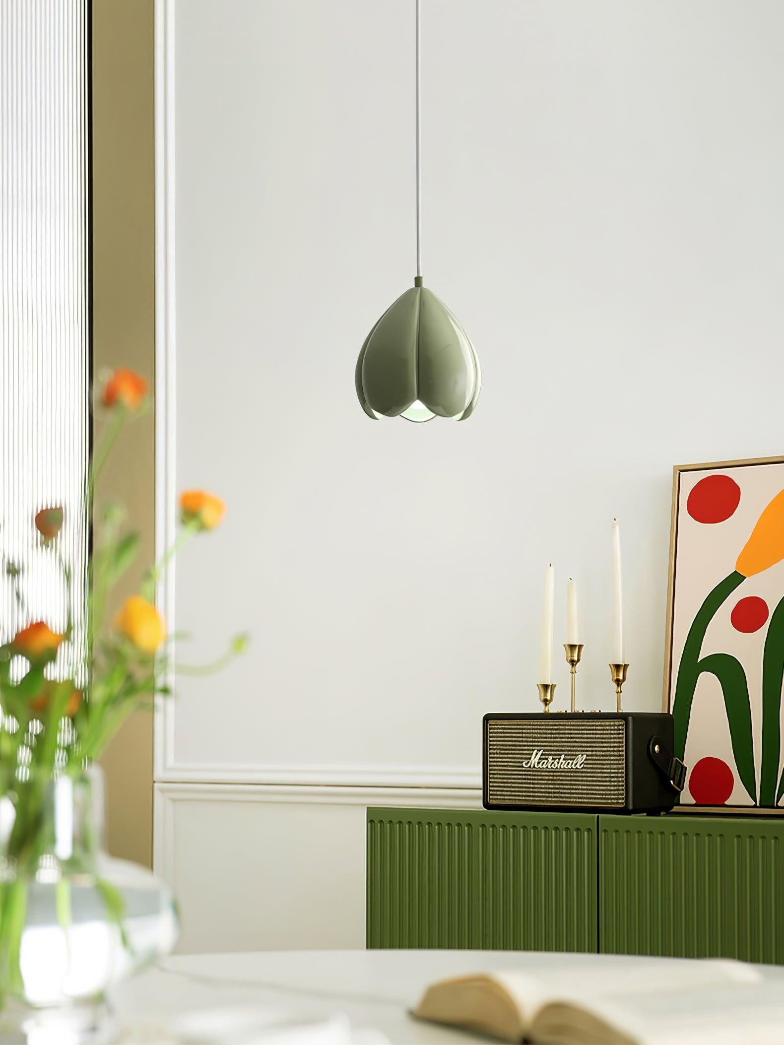 Elegant Flower Bud Pendant Light - Modern Hanging Chandelier for Dining Room, Bedroom & Living Room Decor - Stylish Ceiling Lighting Fixture for Home & Office