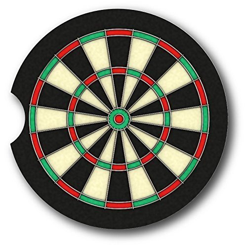 Premium Dartboard Sandstone Car Coasters - Set of 2, Non-Slip Drink Coasters for Cars, Trucks & SUVs - Perfect for Road Trips, Commuting & Outdoor Adventures