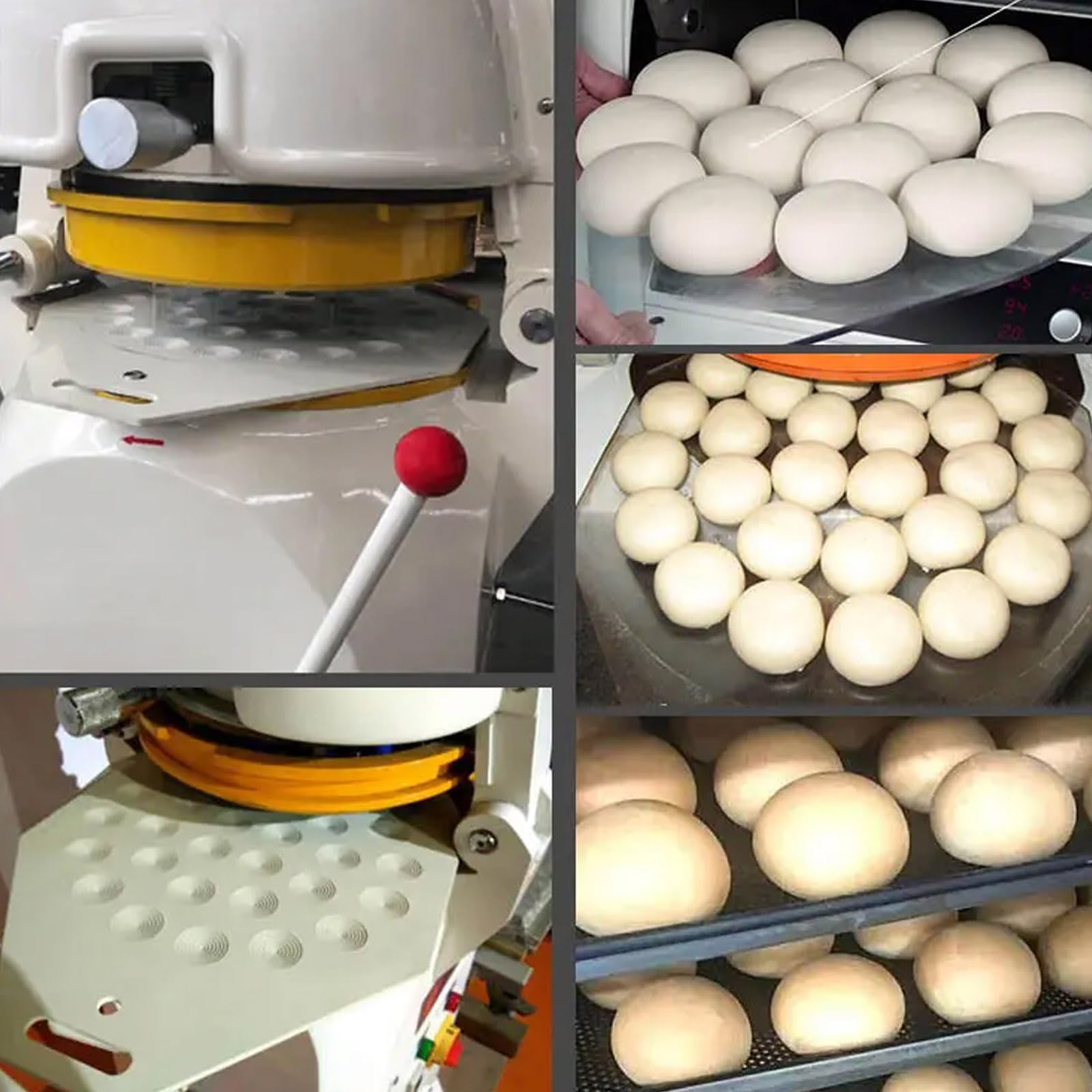 **INTSUPERMAI 16-Piece Dough Divider & Rounder Machine - 3.53oz to 7.05oz Bread Dough Cutter for Bakery, Pizza, Pastry - 110V Commercial Bakery Equipment**    *(Perfect for bakeries, pizzerias, and home bakers to create uniform dough balls for bread, rolls, and pastries.)*