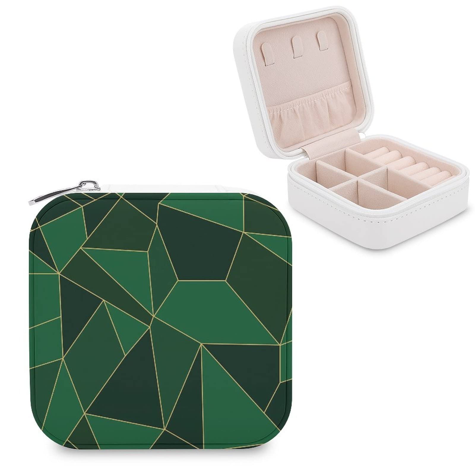 Women's Small PU Leather Jewelry Box - Travel Jewelry Organizer Case with Display Storage for Rings, Earrings, Necklaces & Bracelets | Perfect for Travel, Home Decor and Gift Giving