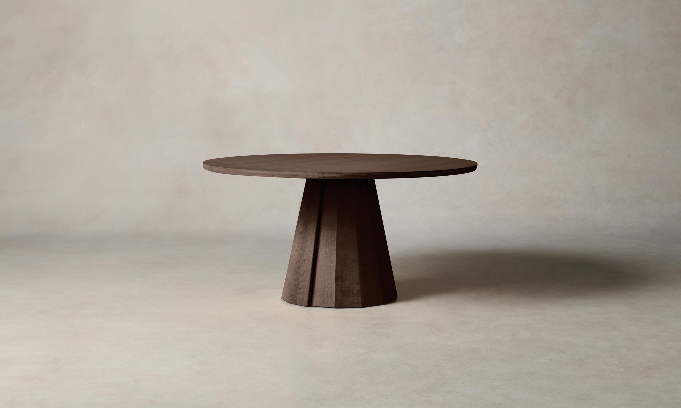 Modern Round Dining Table for 6 - Solid Wood Bank Style Kitchen Table - Perfect for Family Dinners & Small Space Dining Rooms