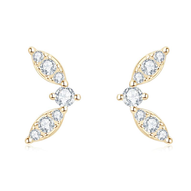 Elegant Butterfly Moissanite Stud Earrings for Women - Hypoallergenic 925 Sterling Silver - Perfect for Weddings, Anniversaries & Special Occasions