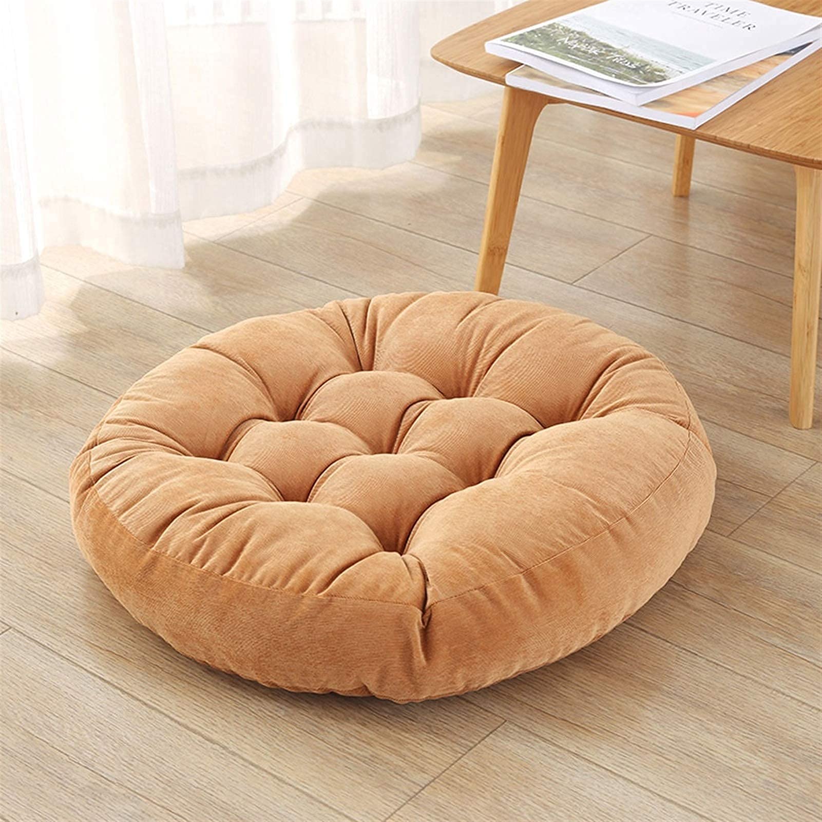 Round Chair Cushion 55cm - Soft Seat Cushion for Indoor & Outdoor Use in Garden, Patio, Kitchen, Office - 7 Color Options (Gray) - Perfect for Dining Chairs, Lounge Seating, and Outdoor Furniture Comfort