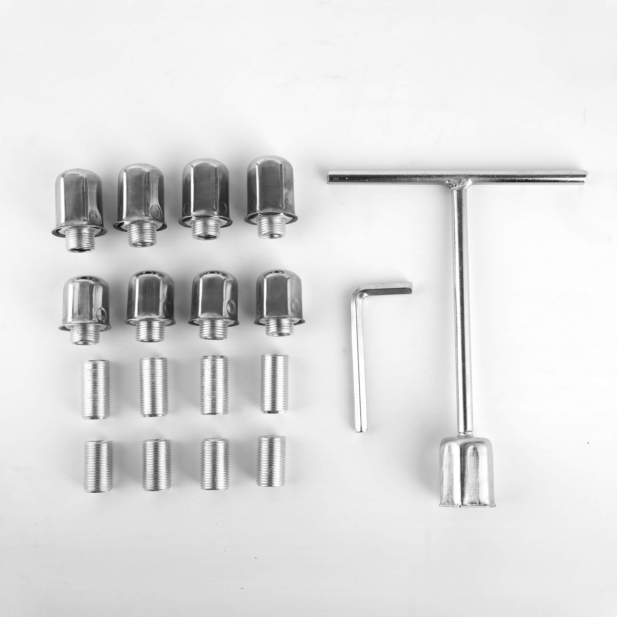 4pcs Polished Stainless Steel Wheel Simulators - 16