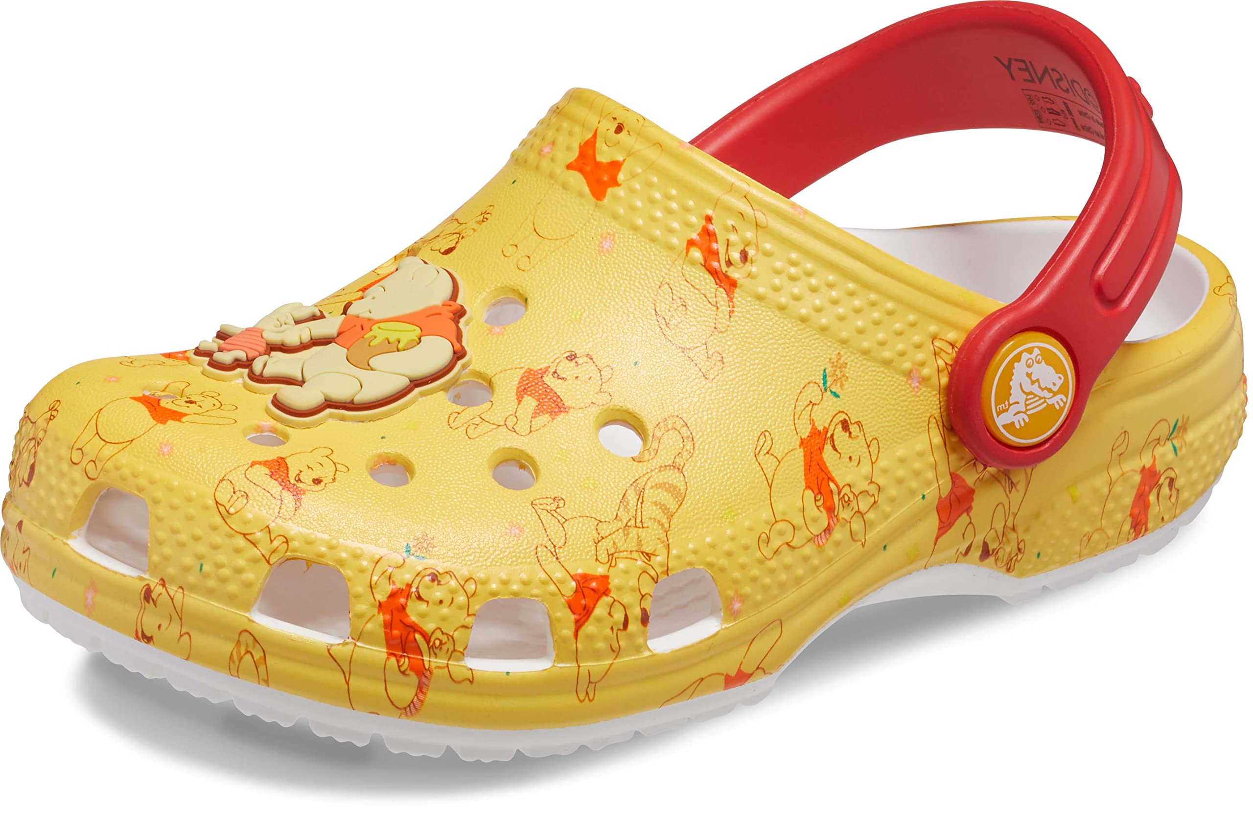 Crocs Unisex-Child Classic Winnie The Pooh Clog Shoes - Lightweight Comfortable Slip-On Water Shoes for Kids, Boys & Girls - Perfect for Beach, Pool, Garden & Indoor Play