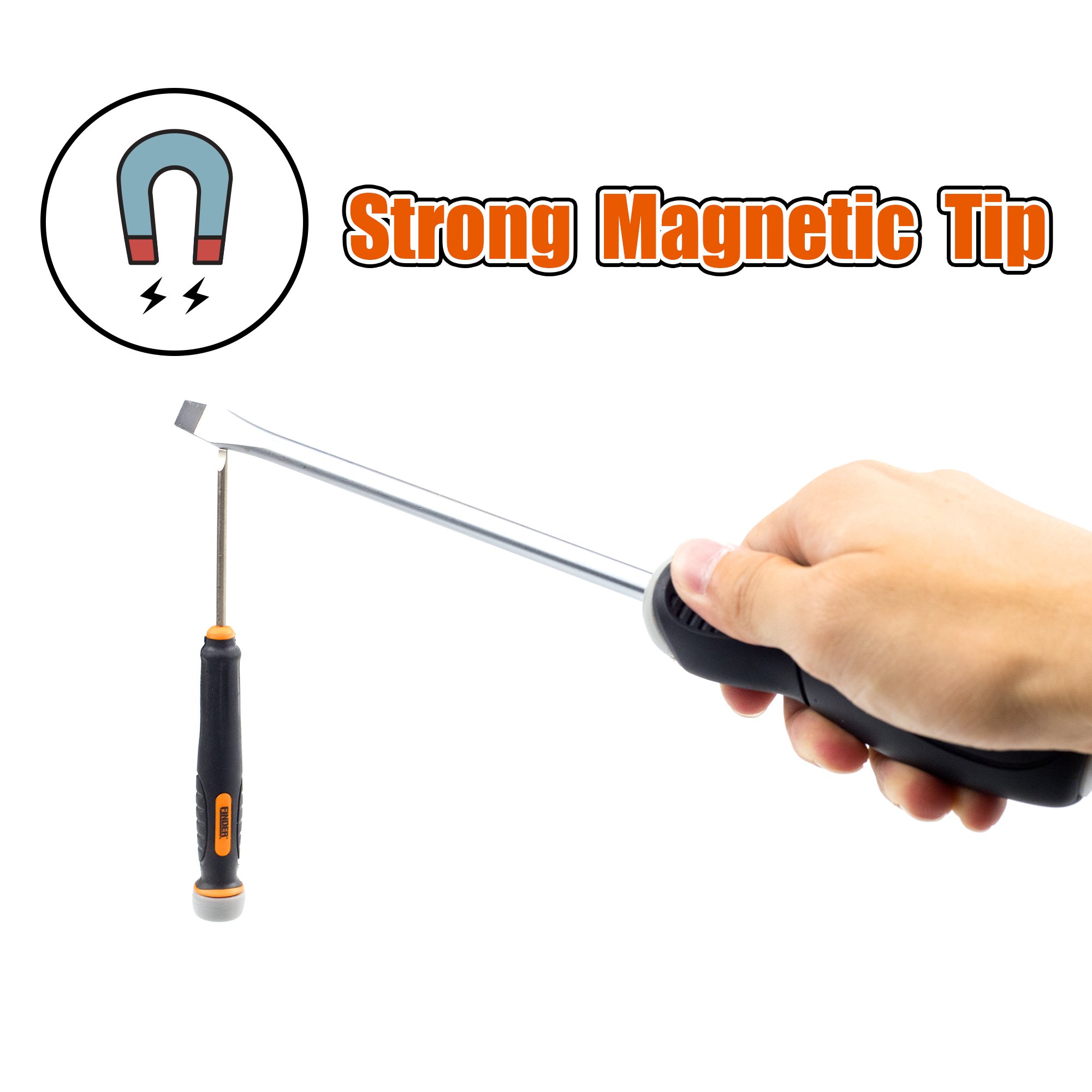 15 in 1 Professional Magnetic Screwdriver Set - T9 T10 T15 T20 PH000 Star & Slotted Bits - Chrome Vanadium Steel for Phone, Mac, Computer, Watch Repair - Perfect for DIY, Electronics & Industrial Maintenance