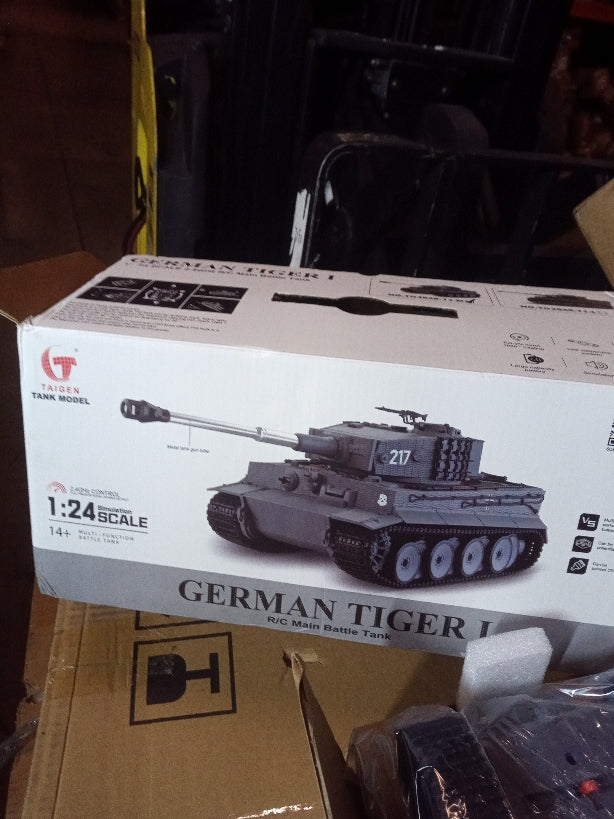 Taigen 1/24 Scale RC Battle Tank Tiger I - Remote Control Military Tank with Infrared Combat System (US Stock) - Perfect for Collectors, Wargaming & Historical Reenactments