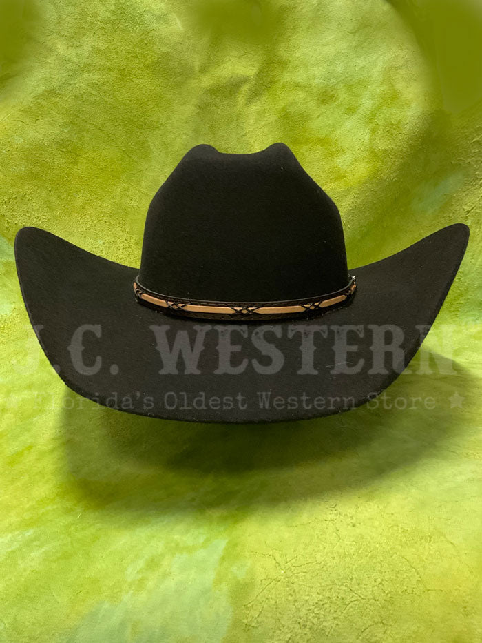 Resistol BWAMSK 304107AL Jason Aldean Collection Kids' Black Felt Cowboy Hat - Perfect for Rodeos, Concerts & Western-Themed Events