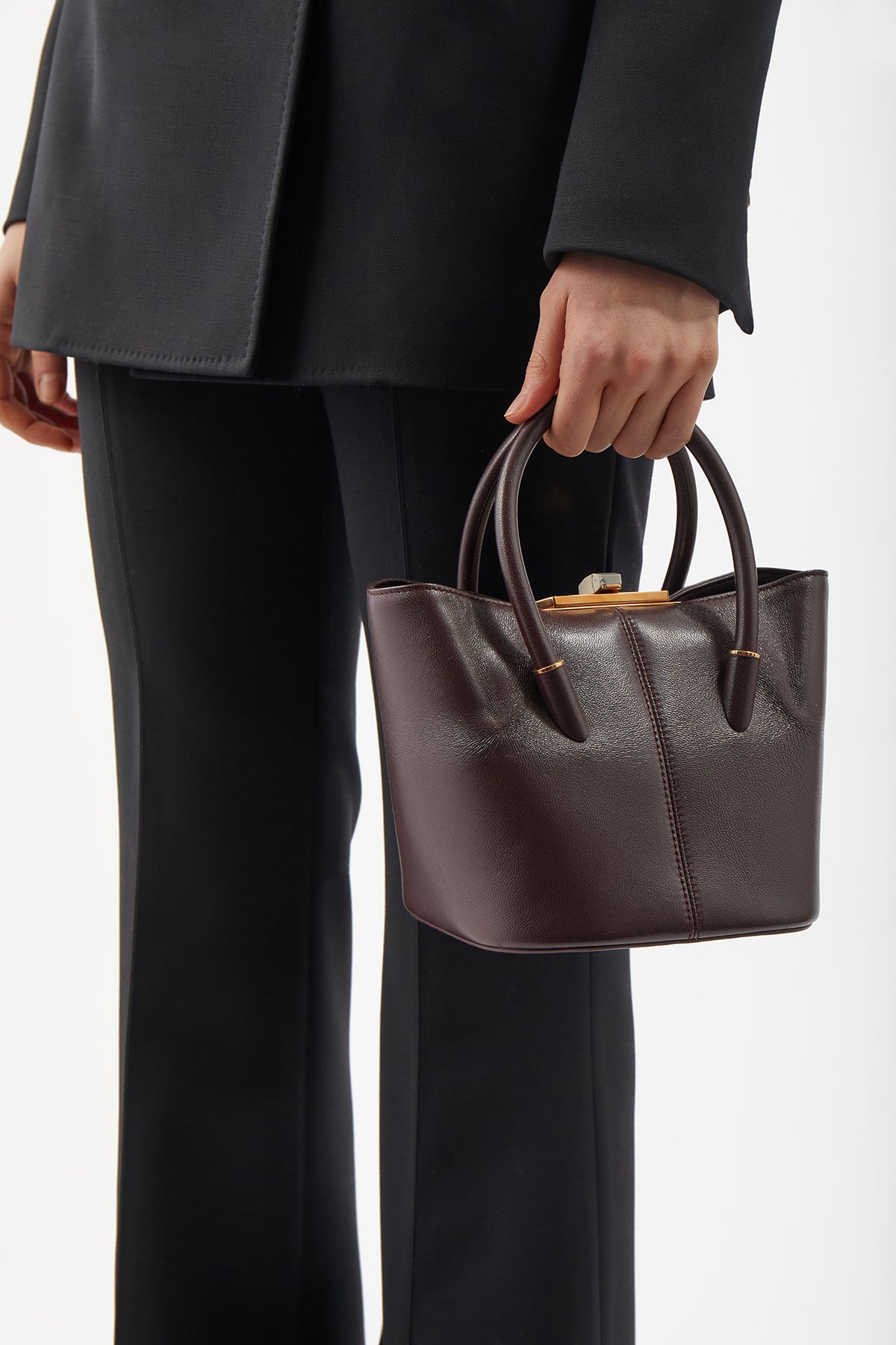 Mini Baez Crossbody Bag in Bordeaux Nappa Leather - Stylish & Compact Purse for Women, Perfect for Date Night, Travel & Everyday Use