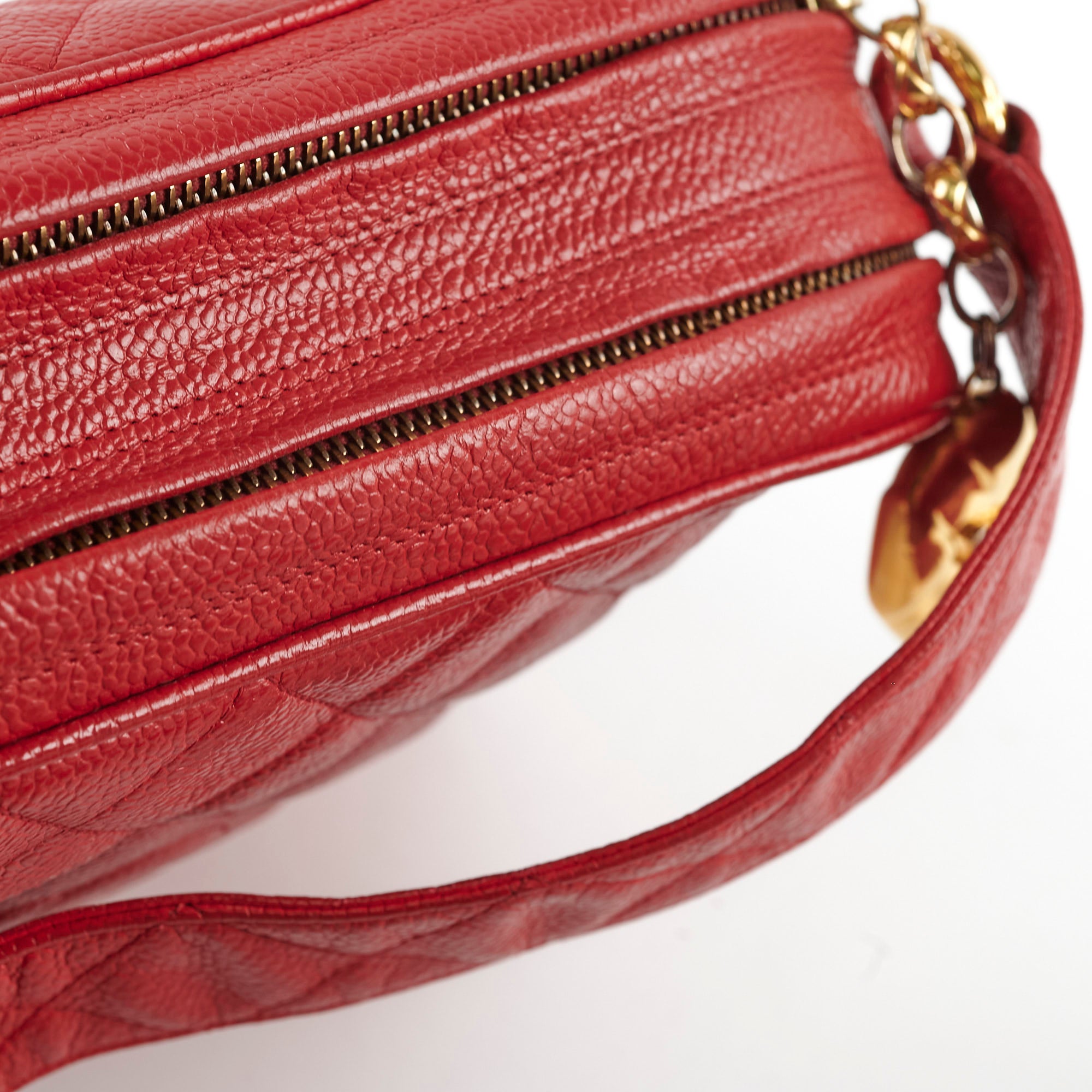 Chanel Camera Red Caviar Leather Crossbody Bag - Series 2 | Luxury Designer Handbag for Women, Perfect for Date Night & Special Occasions