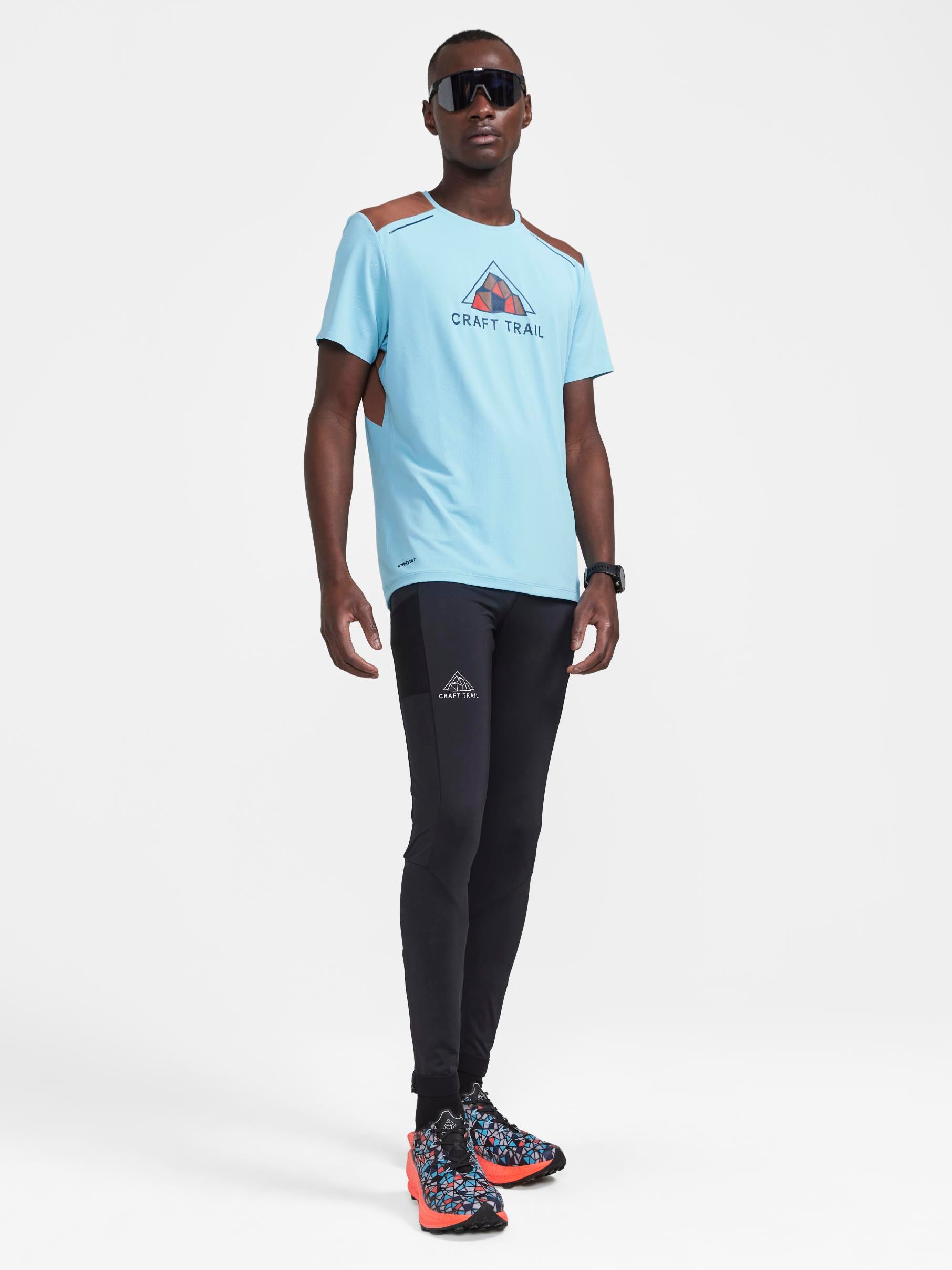 Men's Pro Trail Running Tights - Lightweight, Moisture-Wicking & Breathable for Hiking, Gym & Outdoor Activities