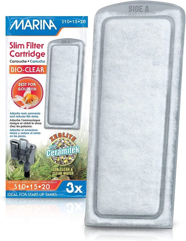 Marina Bio Clear Slim Filter Cartridge - Premium Aquarium Water Filter Replacement for Fish Tanks | Clear Water & Healthy Fish | Ideal for Freshwater & Saltwater Tanks