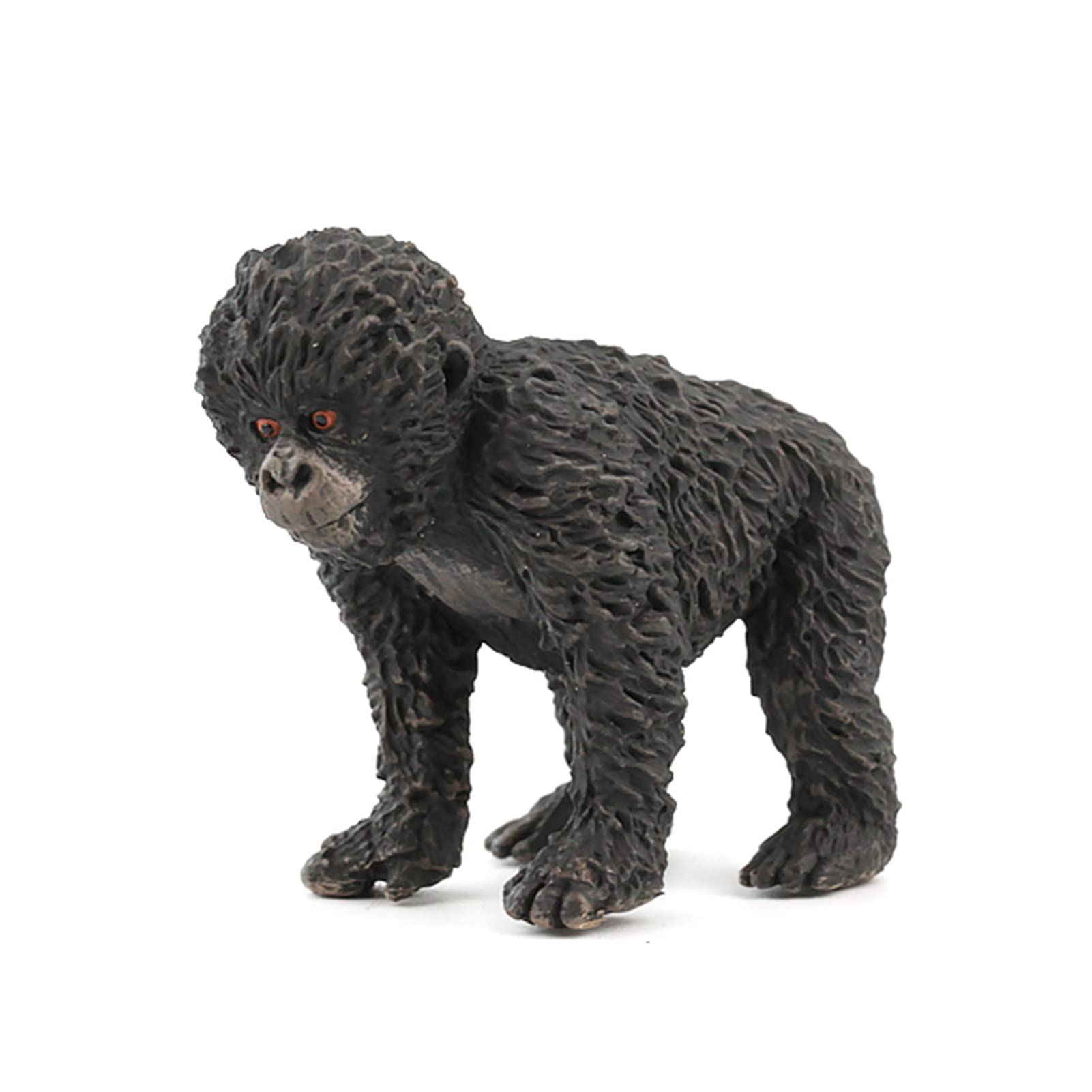 Realistic PVC Gorilla Statue - Lifelike Jungle Animal Figure for Home & Office Decor, Collectible Wildlife Model - Perfect for Desk Display, Shelf Decor, and Nature-Themed Room Accents