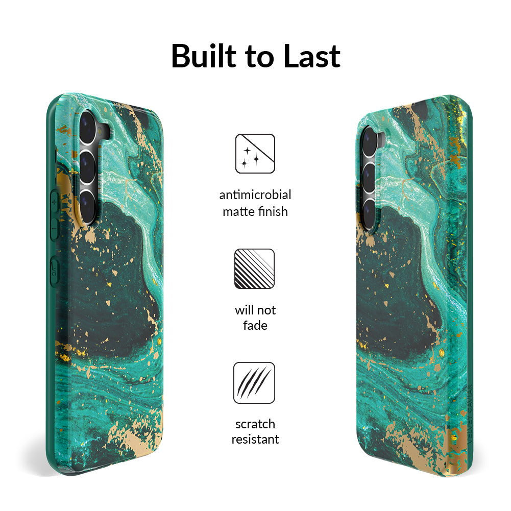 Premium Emerald Marble Samsung Phone Case - Durable Protective Cover for Samsung Galaxy [Model] - Stylish & Slim Design for Everyday Use, Work, and Travel