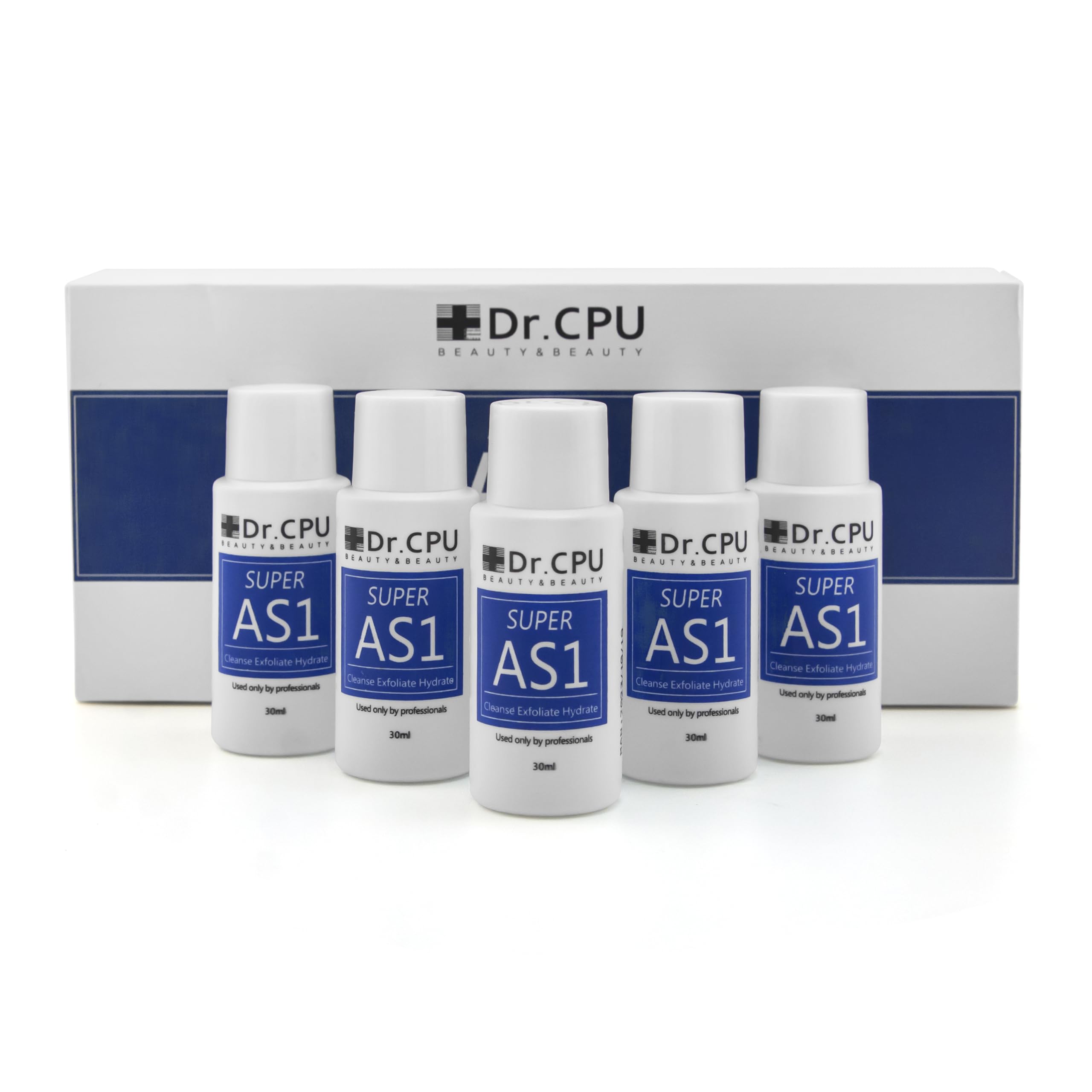 Professional Water Peeling Hydrofacial Kit - 5 Bottles Concentrated Aqua Peel Solution (30ml/1.01oz Each) for Deep Skin Cleansing & Moisturizing | Dilutes to 800ml/27oz | Perfect for At-Home Spa Treatments, Facial Rejuvenation & Glowing Skin Care Routine (AS1 SA2 AO3)