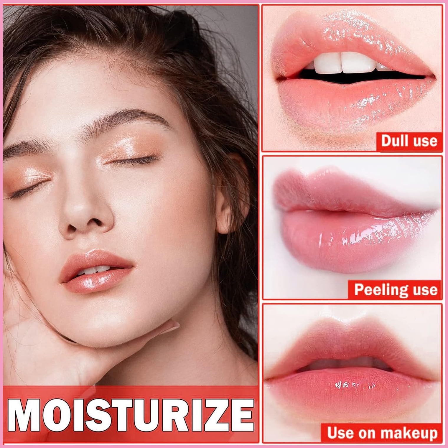 1 PCS Bee Lip Balm Lip Mask Honey Pot - Cherry Moisturizing Overnight Sleeping Lip Treatment with Applicator Stick | Hydrating Dry & Cracked Lips | Perfect for Night Care, Travel, and Winter Lip Protection