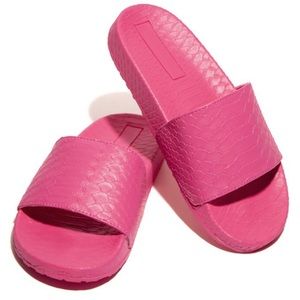Cute Pink Slides for Women - Soft & Comfortable Summer Sandals - Lightweight House Slippers for Indoor/Outdoor Use - Perfect for Beach, Pool, Lounge & Vacation Wear