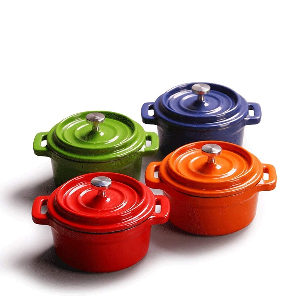 10cm Enameled Cast Iron Dutch Oven with Lid - Perfect for Baking, Roasting & Slow Cooking - Ideal for Soups, Stews & Casseroles