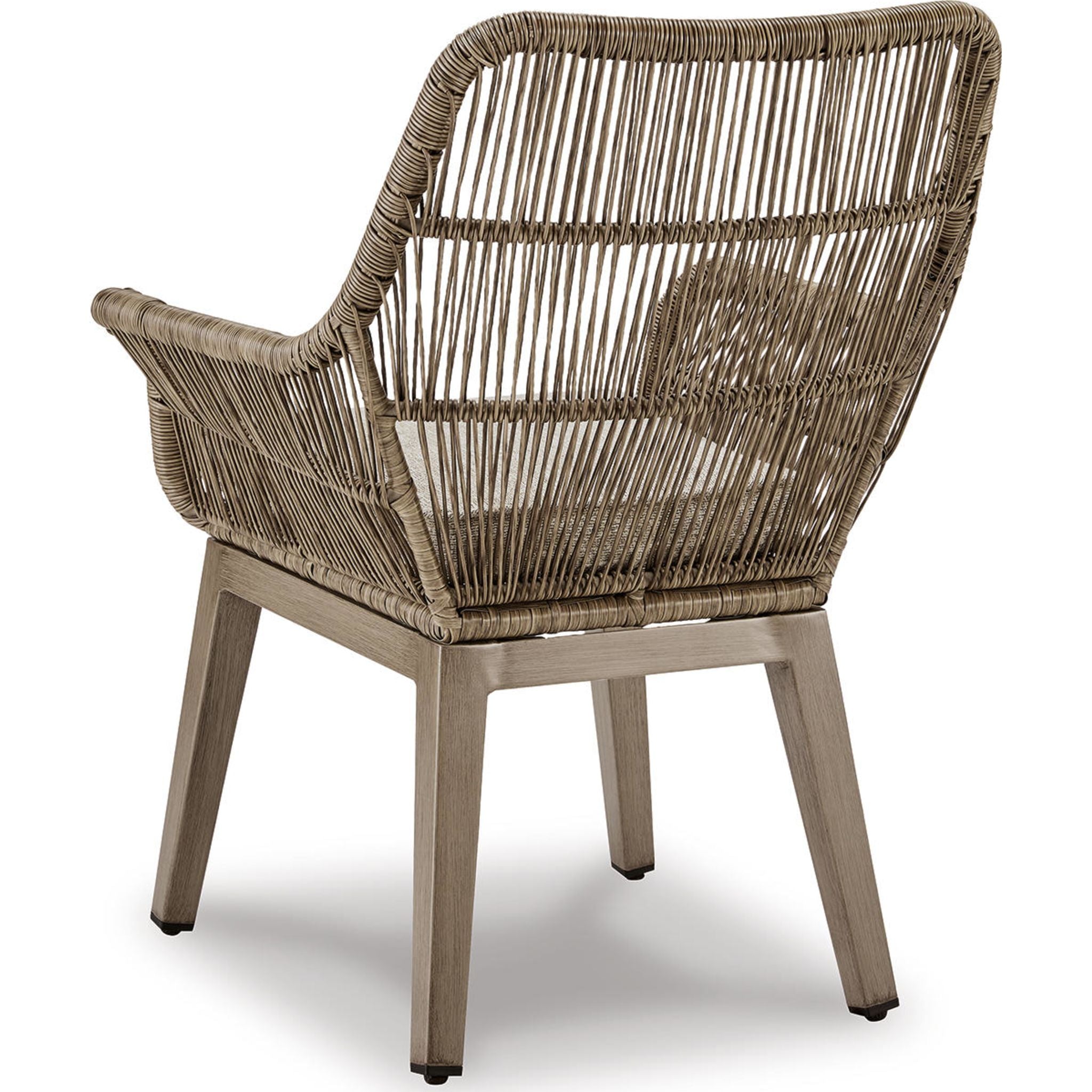 Premium Outdoor Arm Chairs with Cushions (Set of 2) - Water-Resistant Beige Patio Furniture for Beachfront, Poolside, or Garden Relaxation